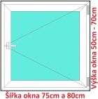Plastov okna O SOFT ka 75 a 80cm x vka 50-70cm 